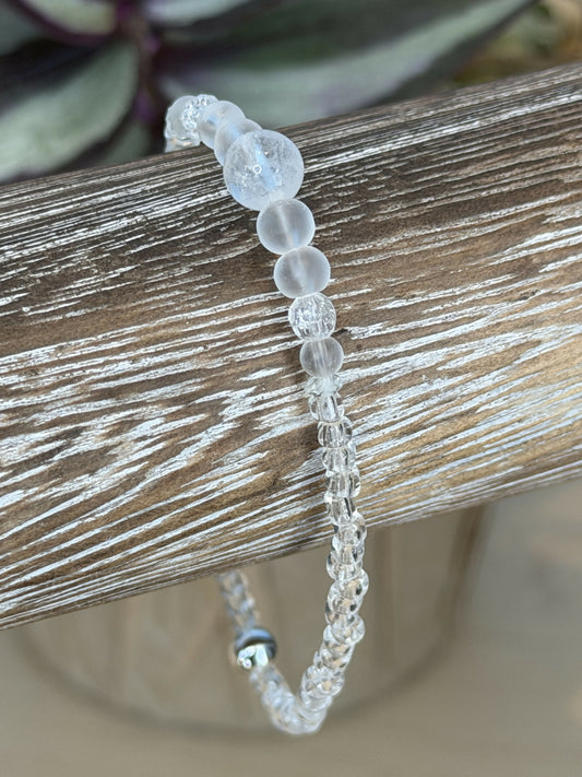 Single Bracelet Rock Crystal & Glass