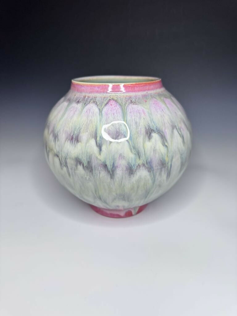 Dreamy Marbled Moon Jar Vase