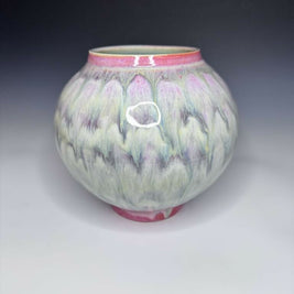 Dreamy Marbled Moon Jar Vase