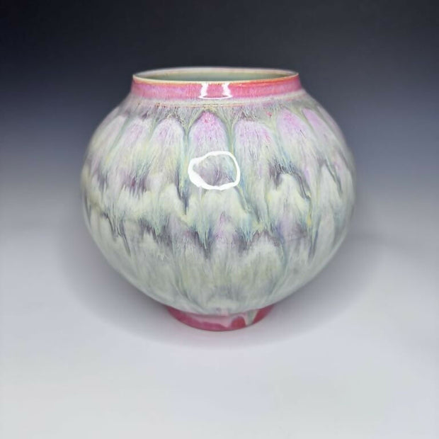 Dreamy Marbled Moon Jar Vase