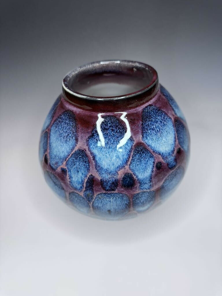 Blue and Purple Moon Jar Vase 1