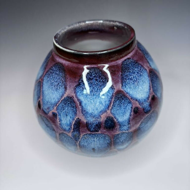 Blue and Purple Moon Jar Vase 1