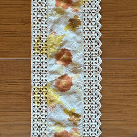 Vintage Table Runner with Cut Out Edge