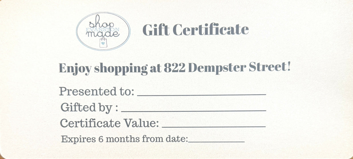 Evanston Made Gift Certificate