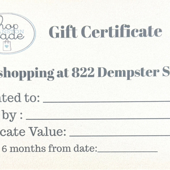 Evanston Made Gift Certificate