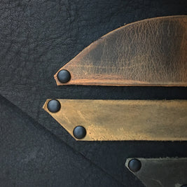 Hand-Riveted Leather Clutch