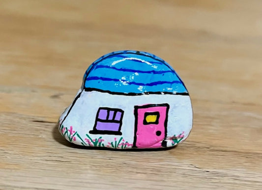 Gnome Home, small: white and blue