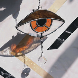 Stained glass evil eye