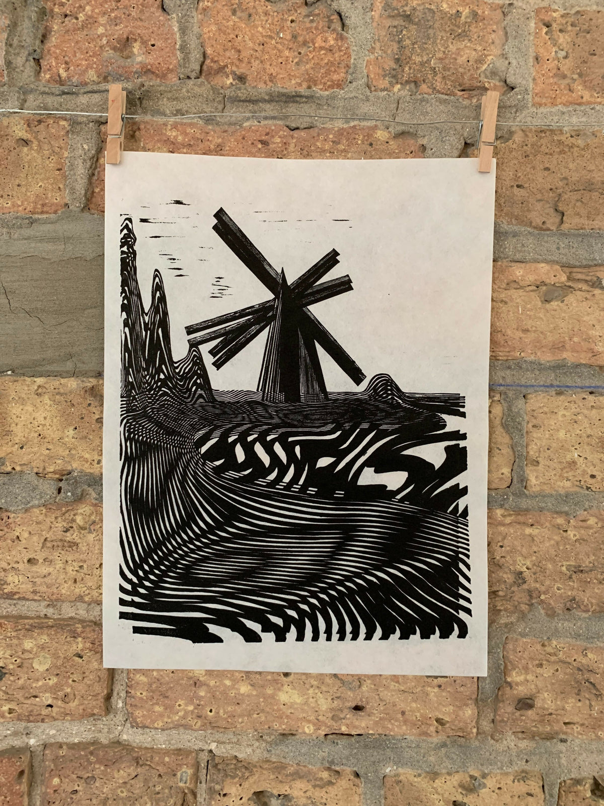 Lake Shore Drive 07 / Moire 10 | Chicago Linocut Print | Wall Art