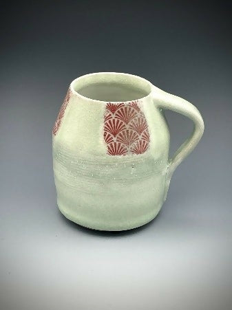 Celadon with Red Fans II