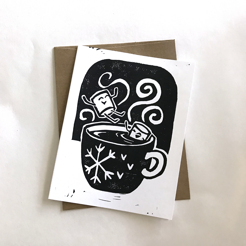 Block Print Greeting Card