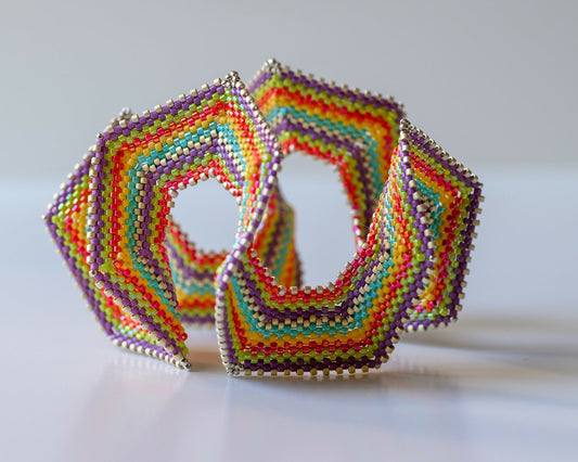 Wavy Candy Hexagons Bracelet