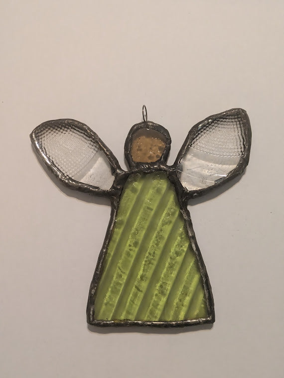 Recycled Stained Glass Angel