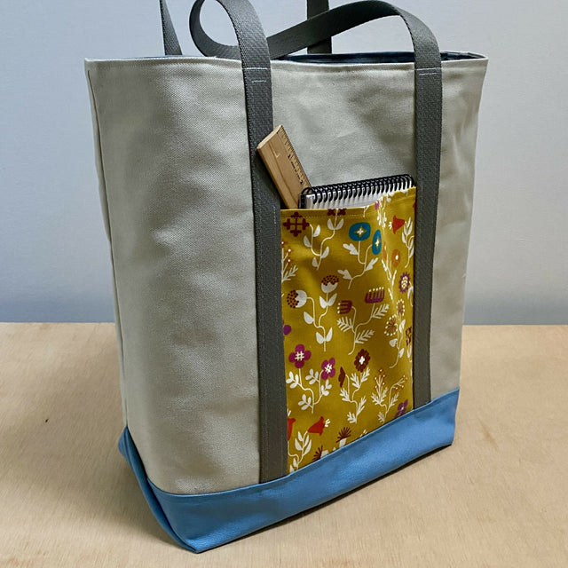 Big Tote in Goldenrod and Sand