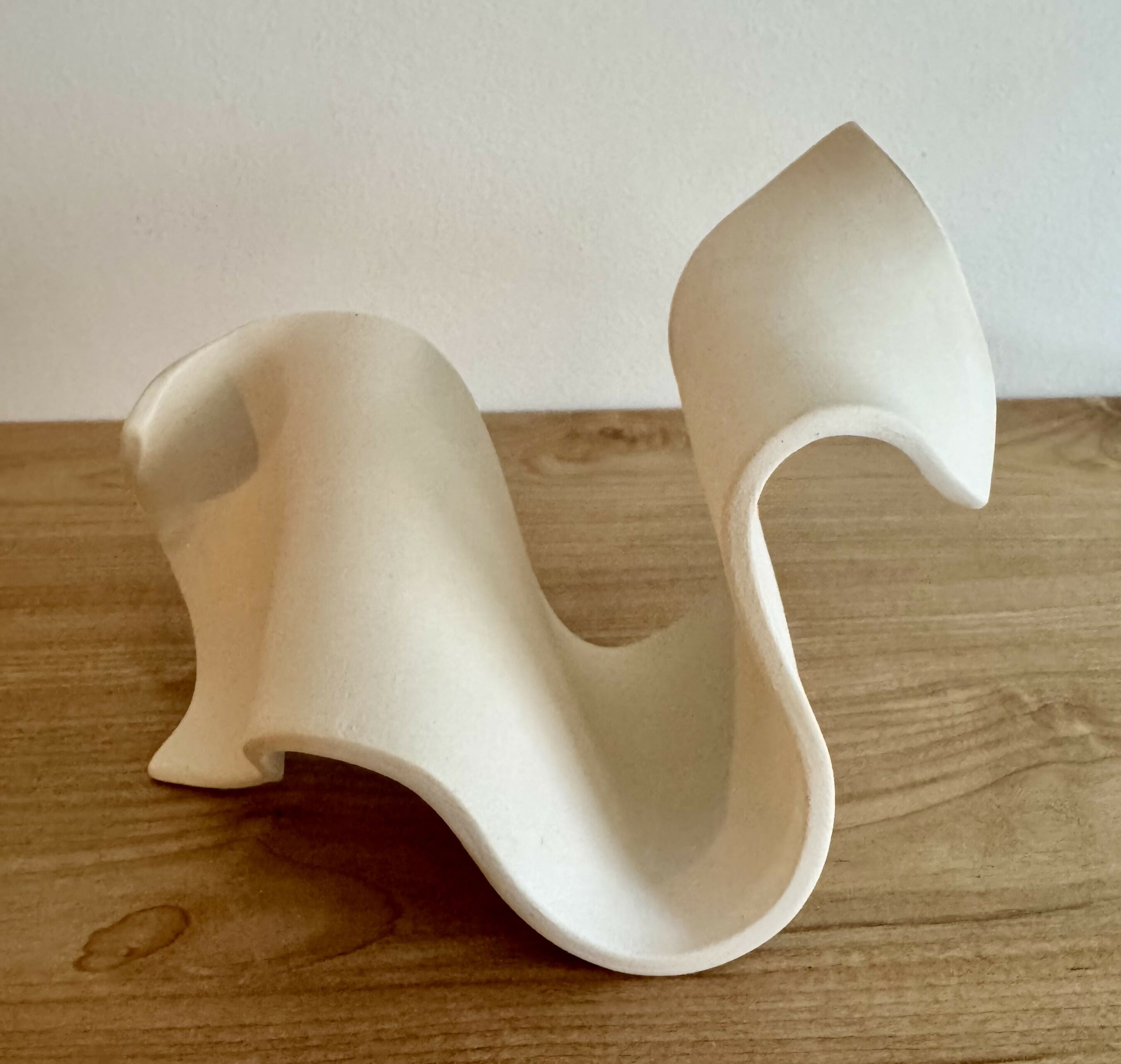 Ceramic ribbon sculpture