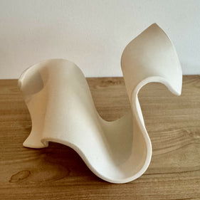 Ceramic ribbon sculpture