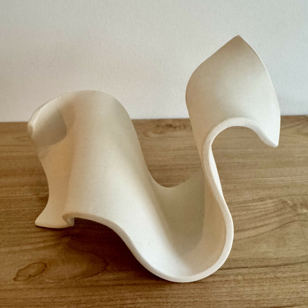 Ceramic ribbon sculpture