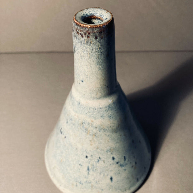 Blue Funnel Bud Vase
