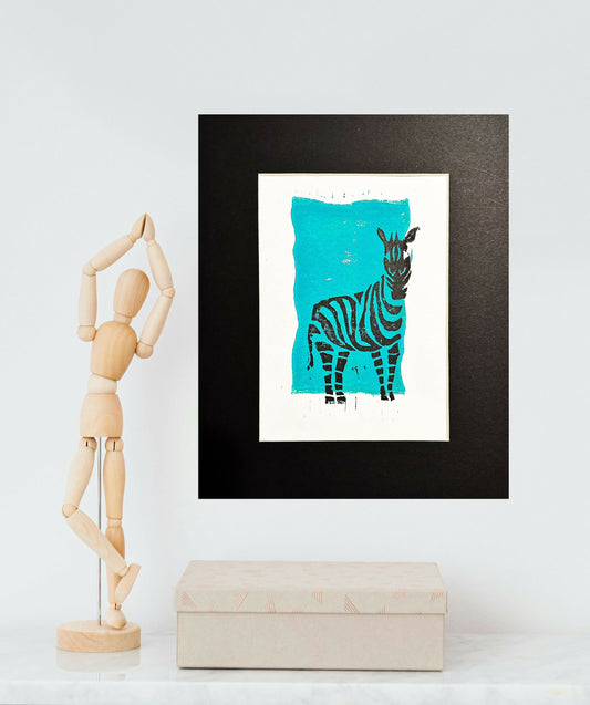 Zebra_linoprint_desk