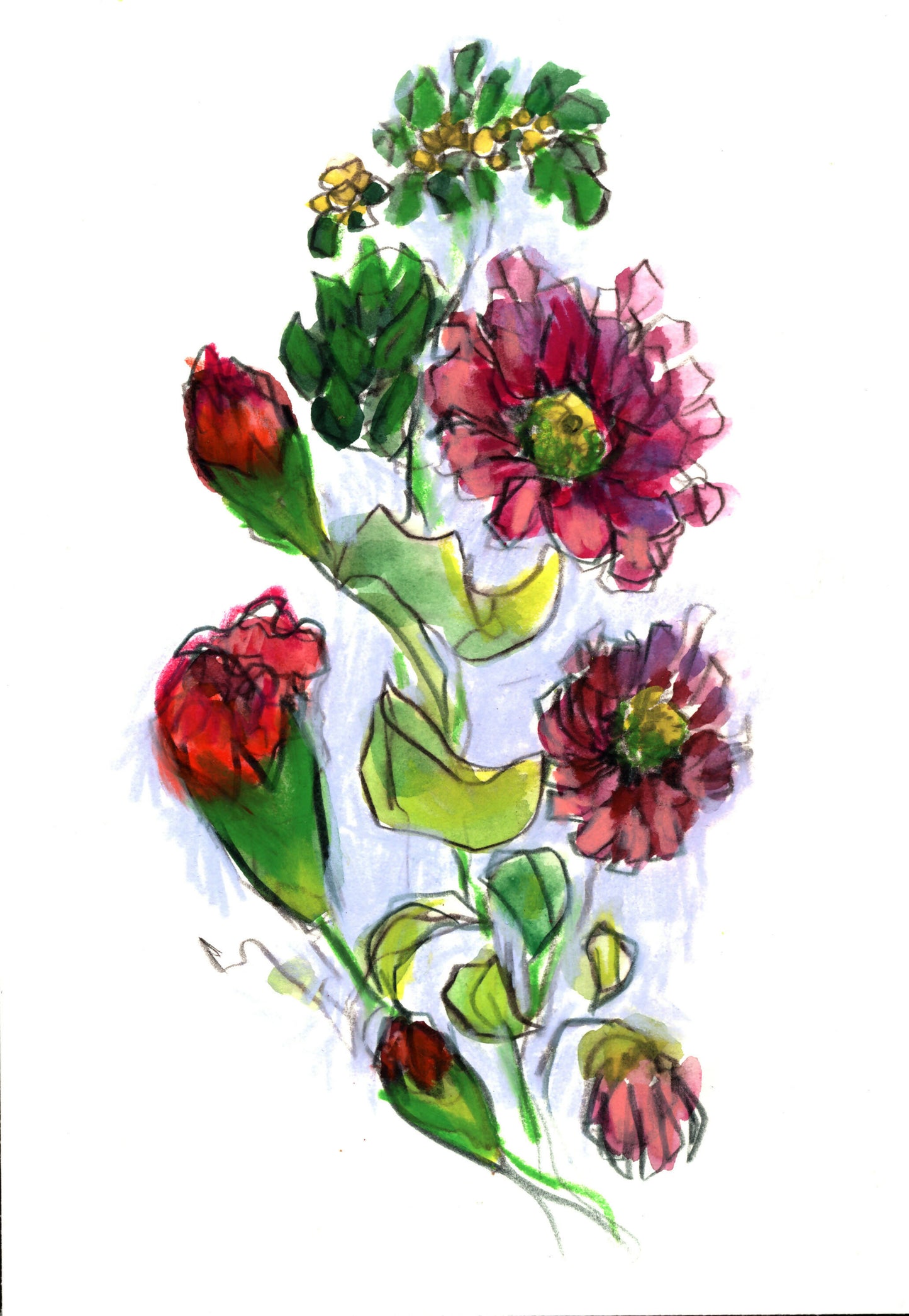 Flowers, 7 x 10 unframed
