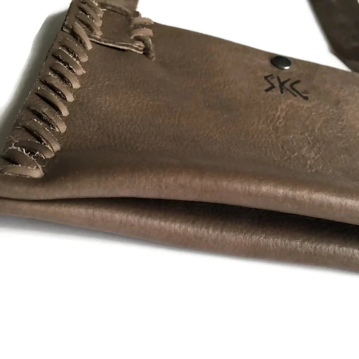 Hand-Laced Bison Leather Crossbody