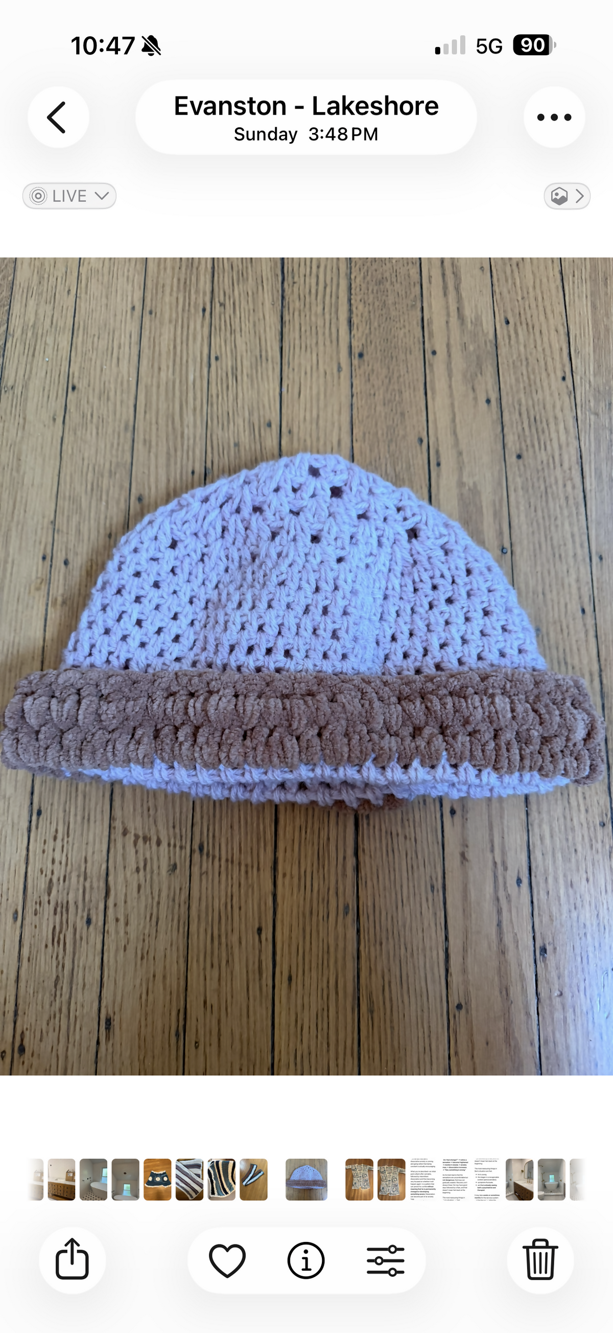Pink cozy winter hat