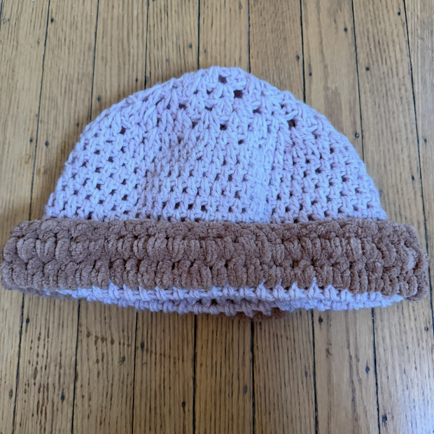 Pink cozy winter hat