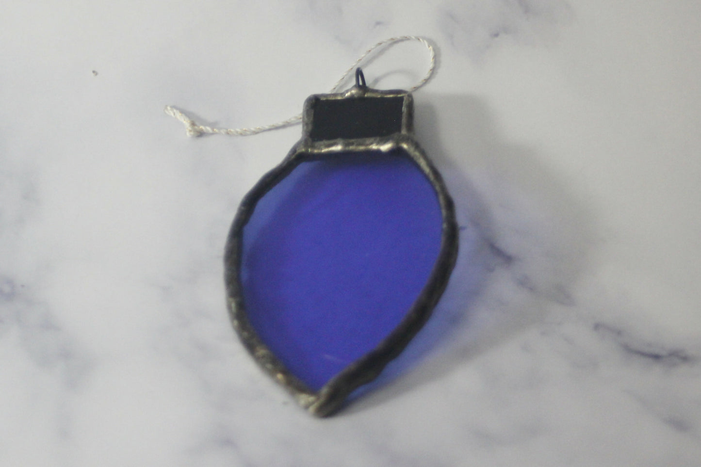 Recycled Stained Glass Lightbulb Ornament