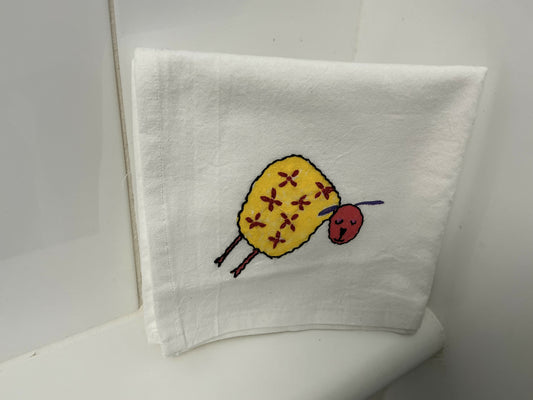 Yellow sheep ,large kitchen towel