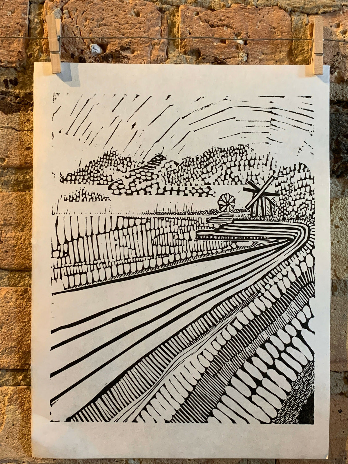 Lake Shore Drive 06 | Chicago Skyline | Linocut Print | Wall Art