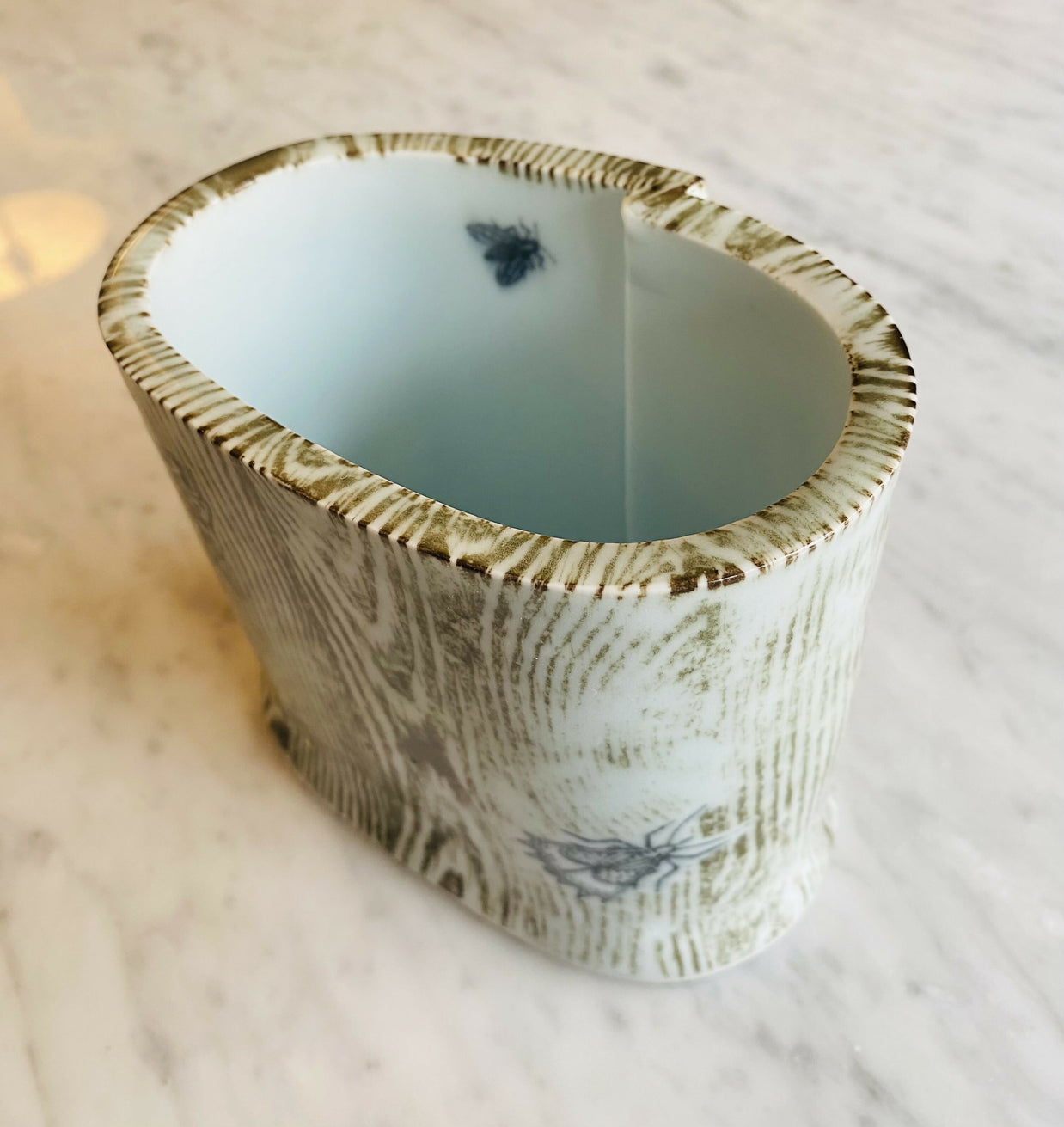 Oval Vase-wood grain
