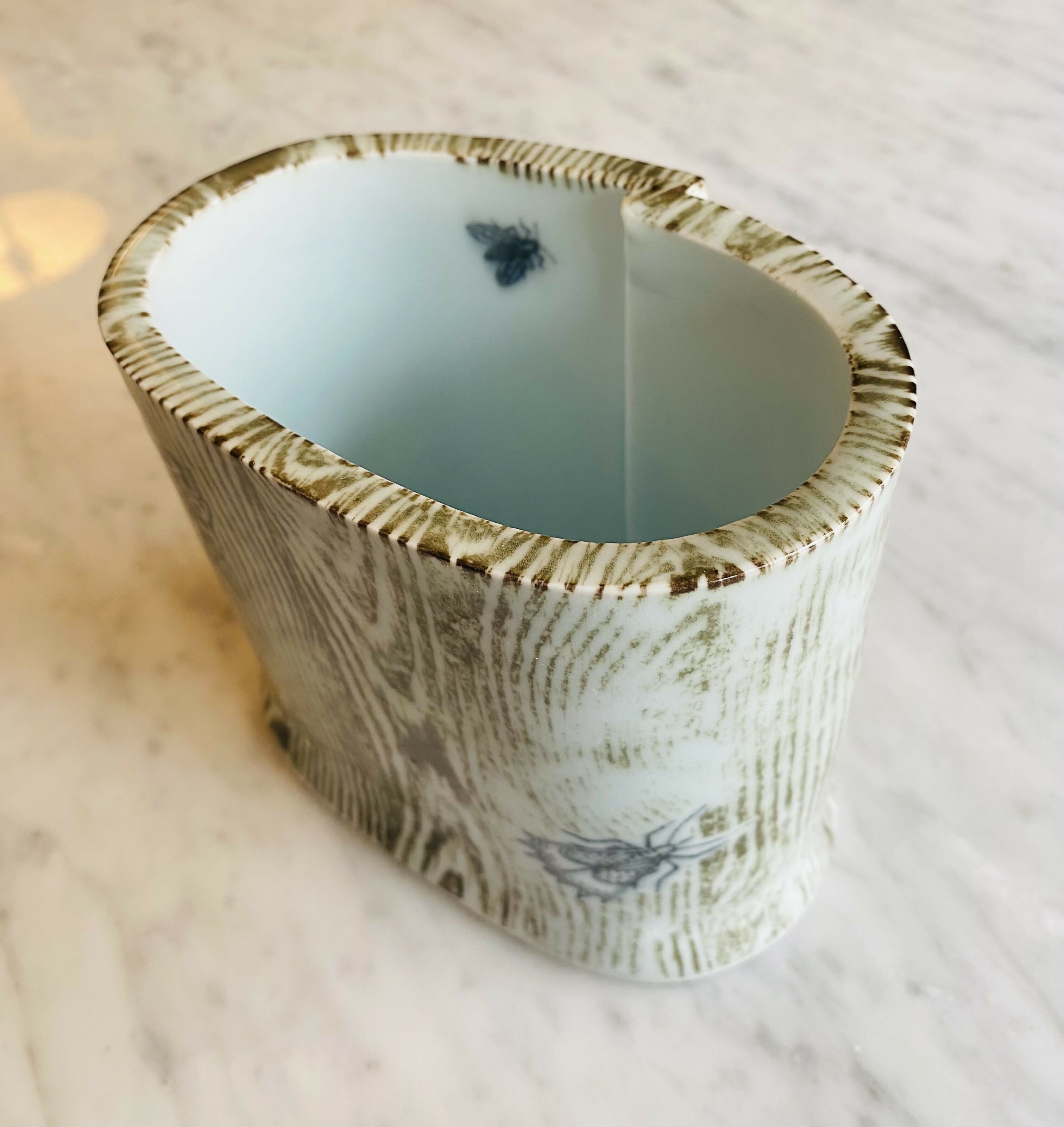 Oval Vase-wood grain