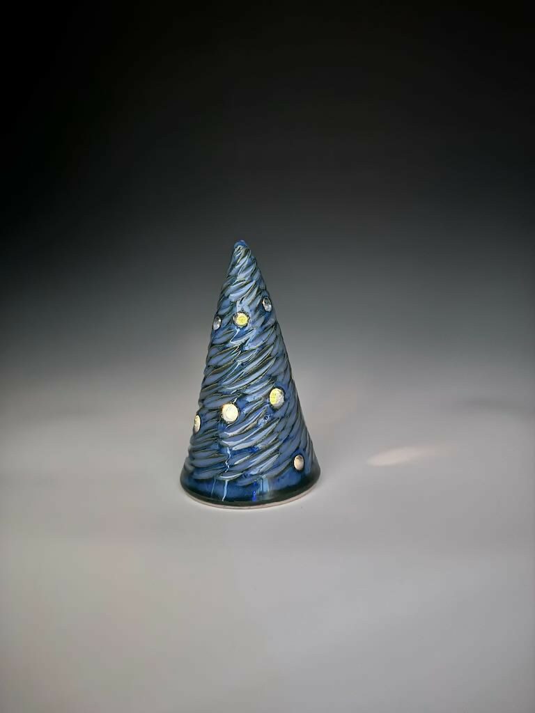 Blue Xmas Tree Luminary 2