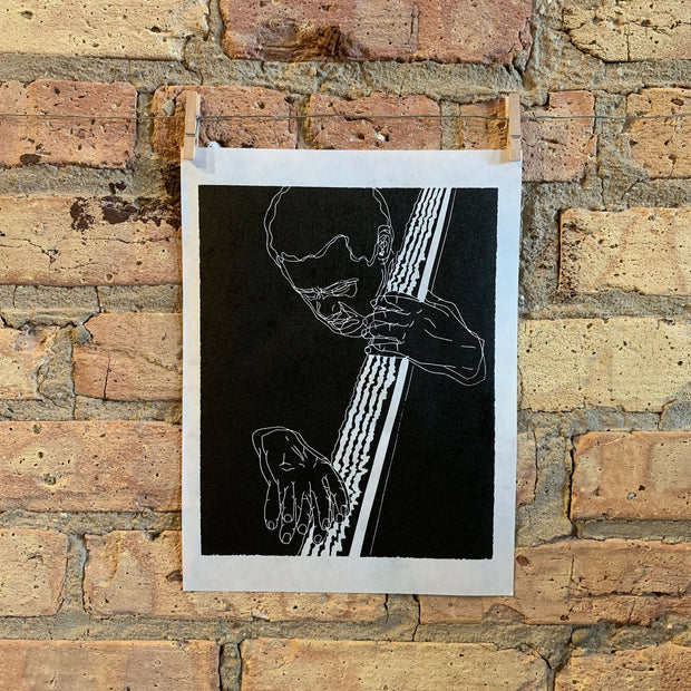 Charles Mingus, 1964 | Jazz | Double Bassist | Linocut Print | Wall Art