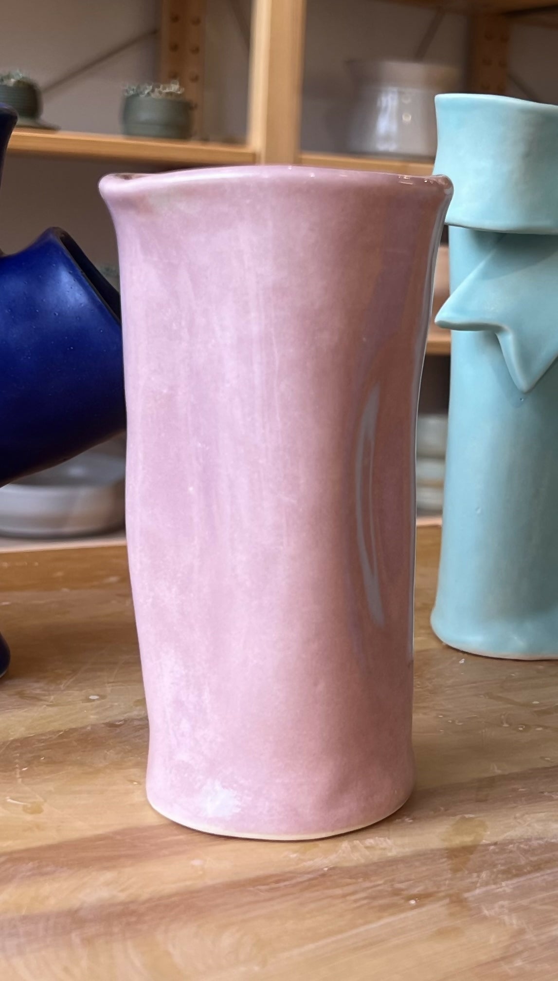 Pink vase - 6” tall