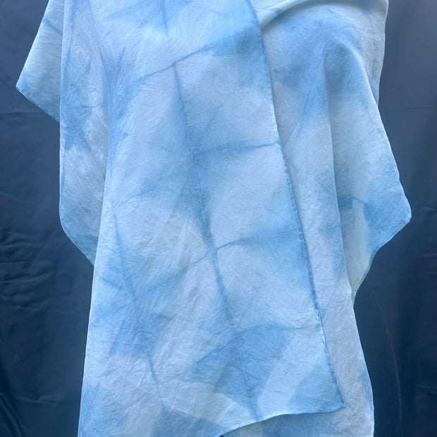Indigo Itajime Shibori Scarf