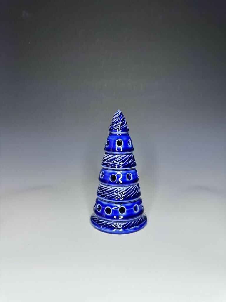 Blue Xmas Tree Luminary 1