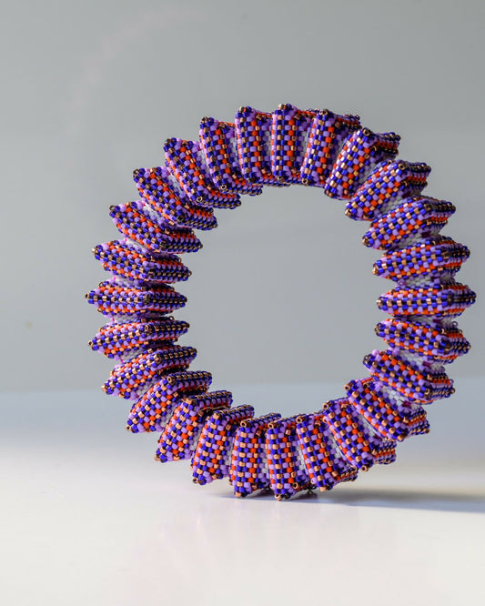 Purple Square Puff Bracelet
