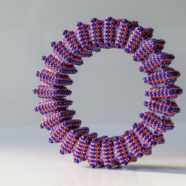Purple Square Puff Bracelet