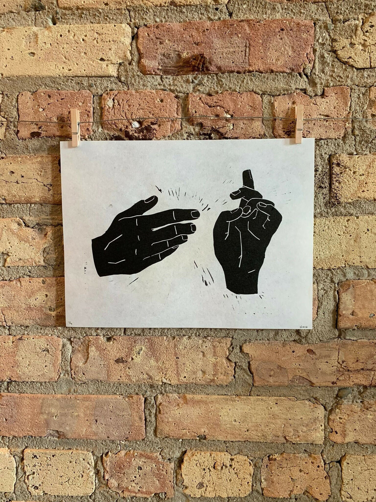 Iconography Hands | ICXC | Linocut Print | Wall Art