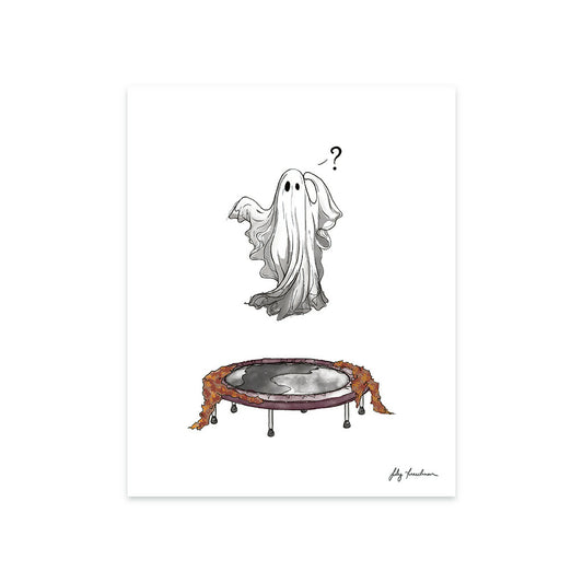 8”x10” Art Print, Trampoline Ghost