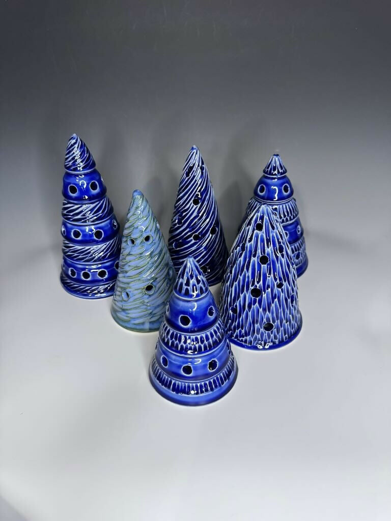 Blue Xmas Tree Luminary 5