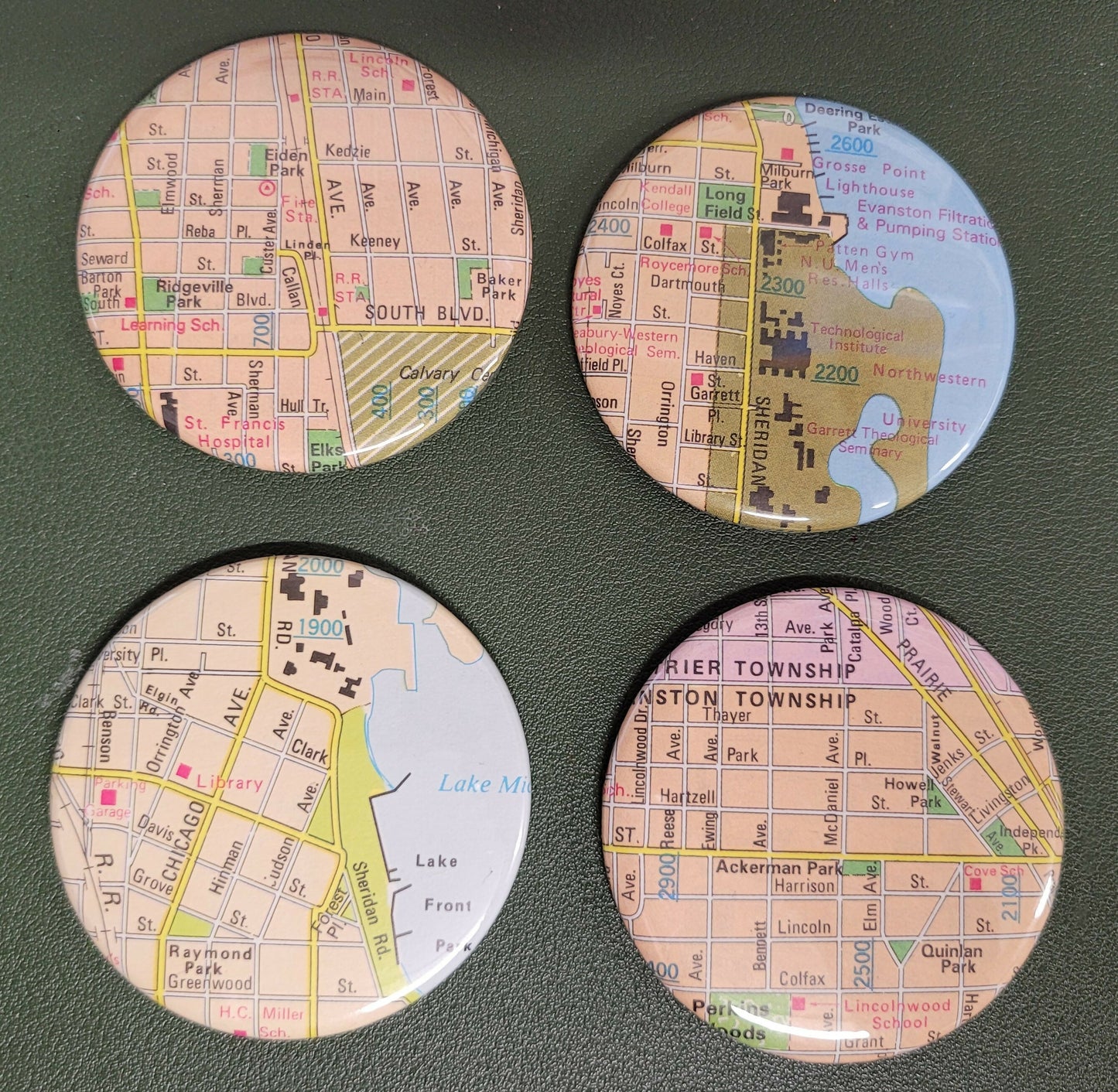 Evanston Map Magnets