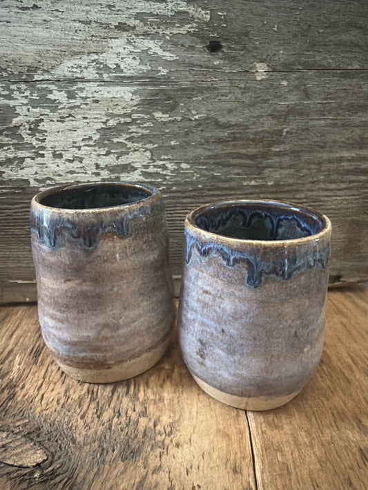 Curved Wine cups- Iron Lustre