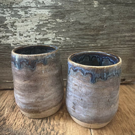 Curved Wine cups- Iron Lustre