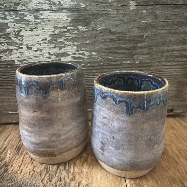 Curved Wine cups- Iron Lustre