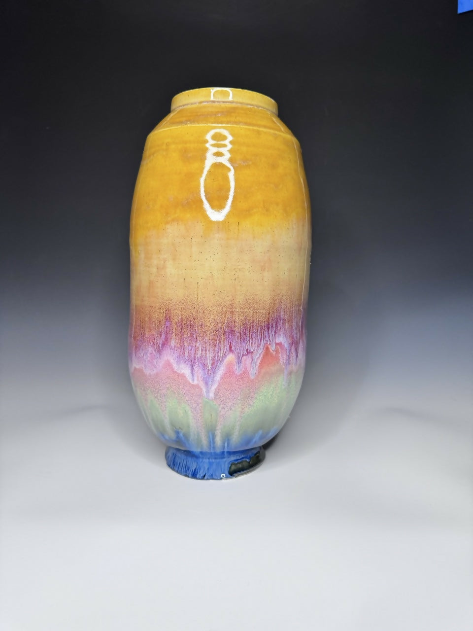 Golden Rainbow Tall Vase