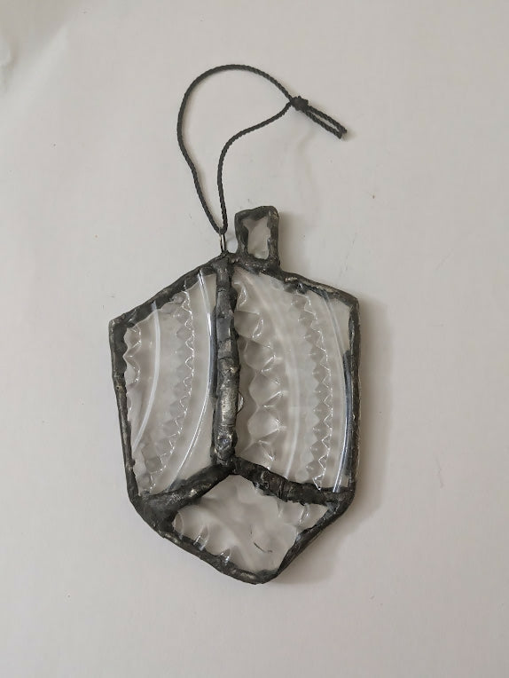 Recycled Stained Glass Dreidel