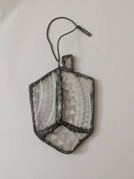 Recycled Stained Glass Dreidel