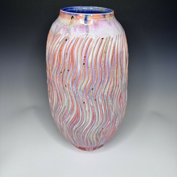 Tall Wavy Ceramic Vase